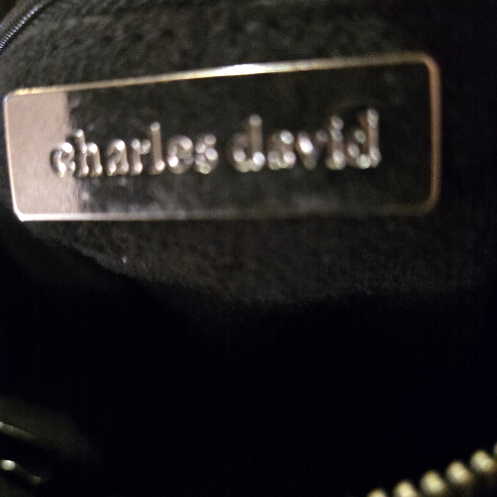 Charles David Patent Leather Tote Bag Y2K - Picture 8 of 11